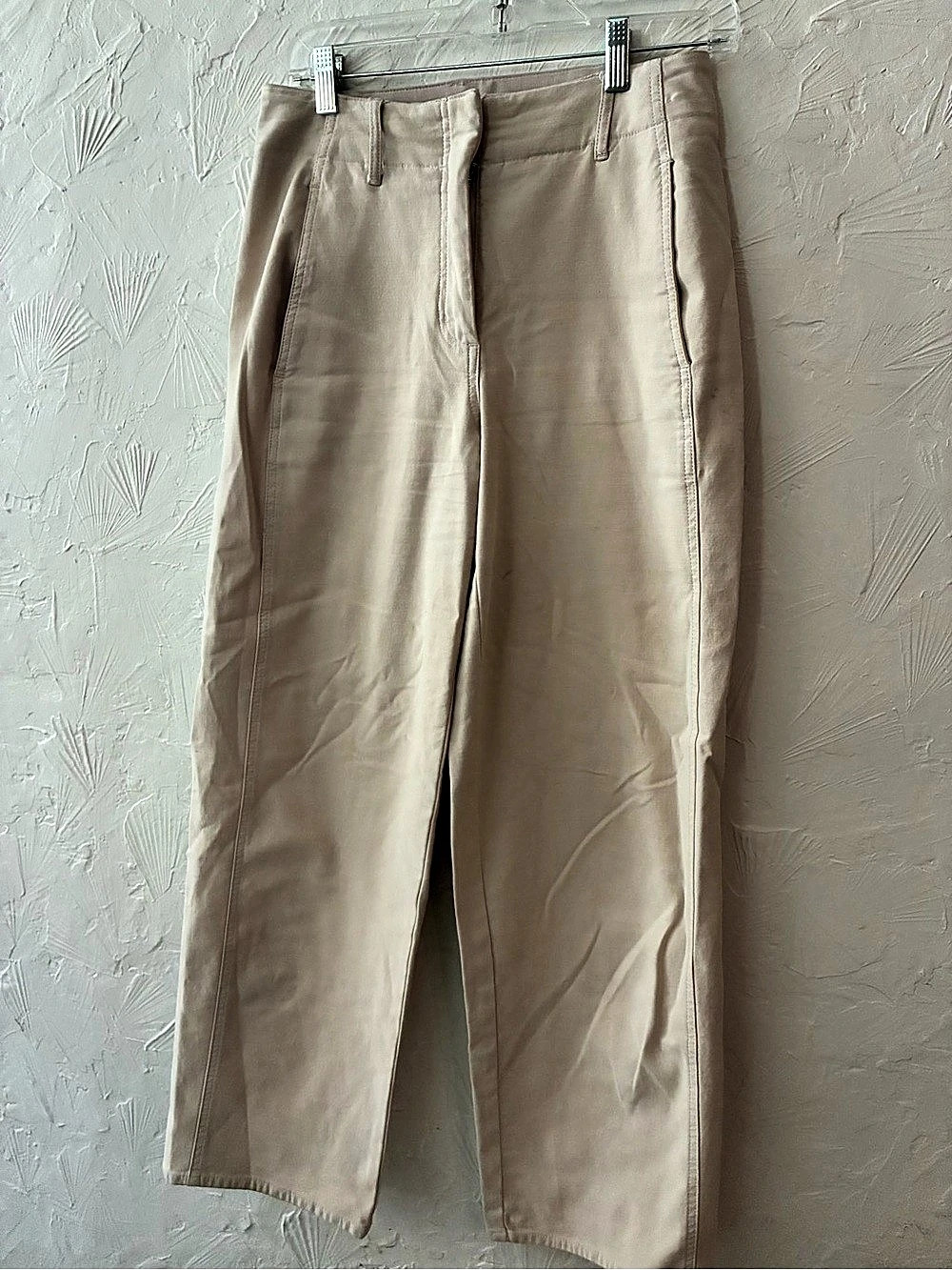 Straight Leg Beige Trousers Like New